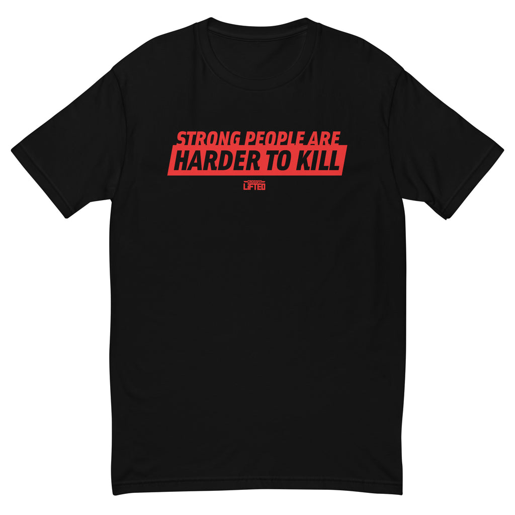 Strong People Tee, Black-Red