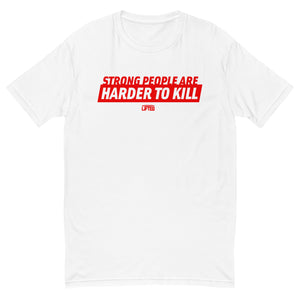Strong People Tee, White-Red