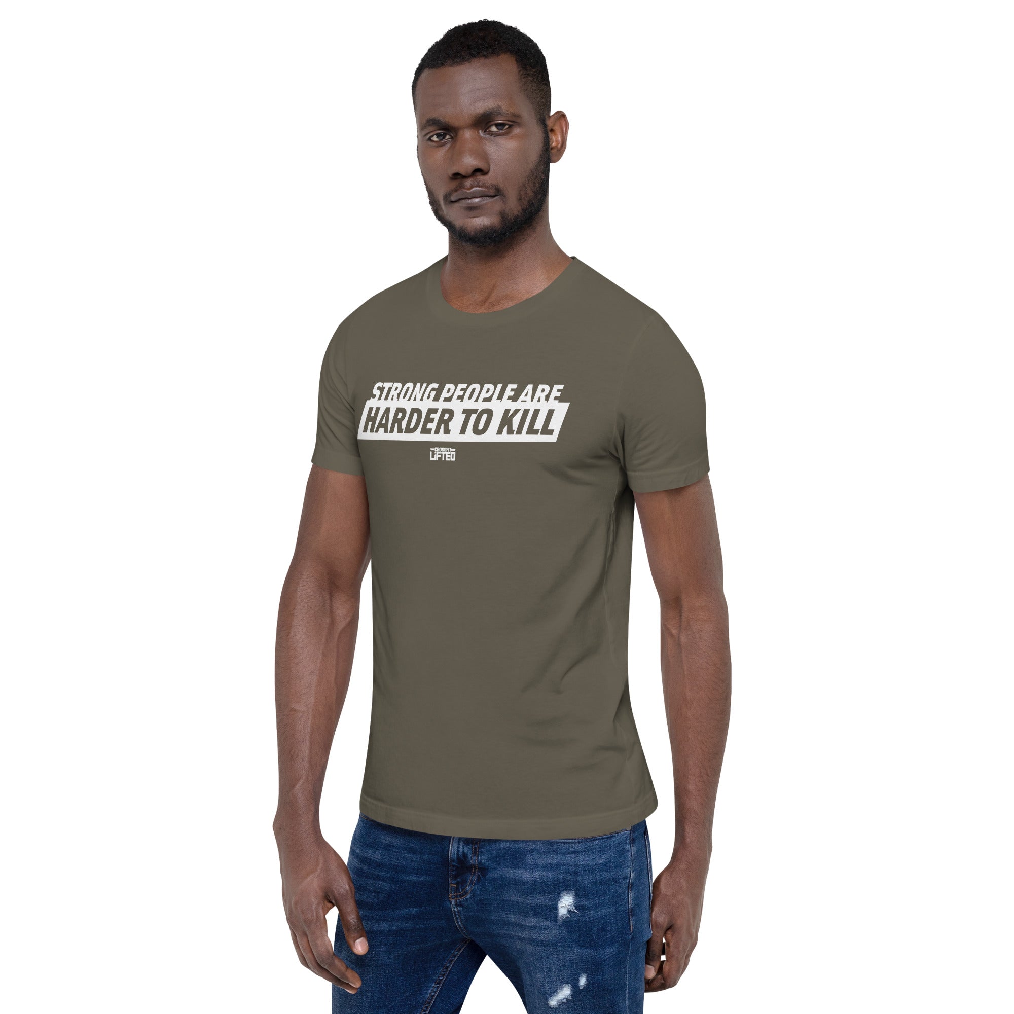 Strong People Tee, Army Green